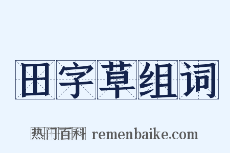 田字草组词是什么意思的图片